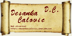 Desanka Ćalović vizit kartica